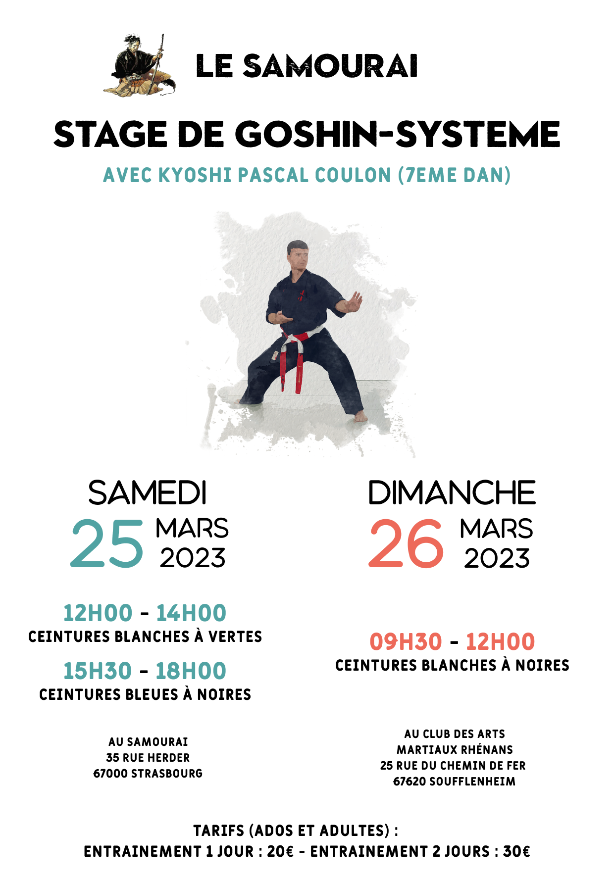 Stage de goshindo les 25 et 26 mars 2023